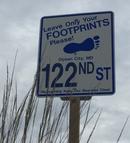 Leave Only Your Footprints Sign